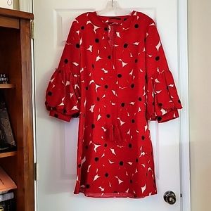 Carolina Herrera poppy dress with statement sleeve, size small
